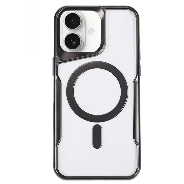 Lopard İphone 16 Kılıf Boyi Magsafe Silikon Kapak - Siyah