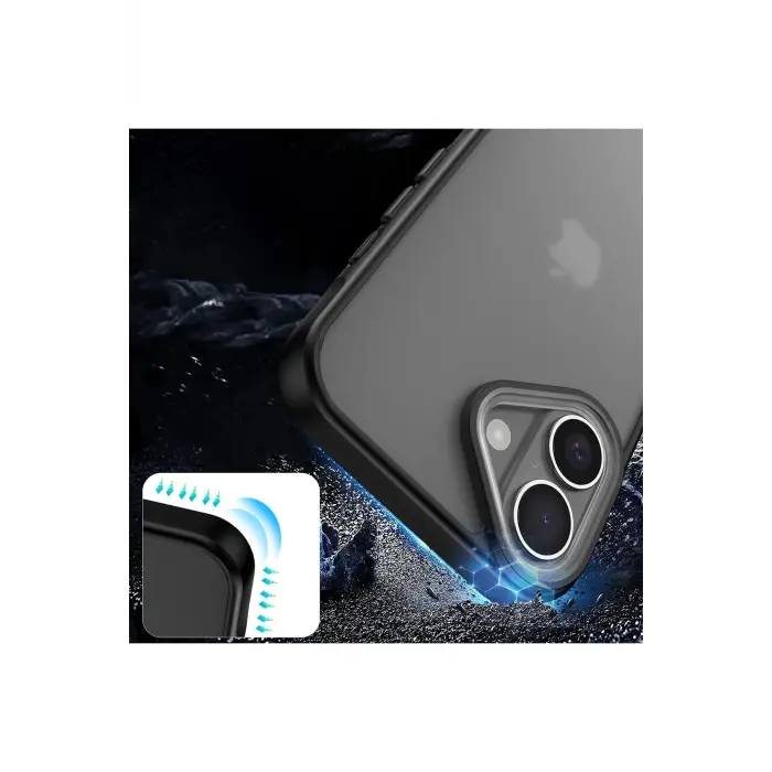 Lopard İphone 16 Kılıf Elegant Kapak - Siyah