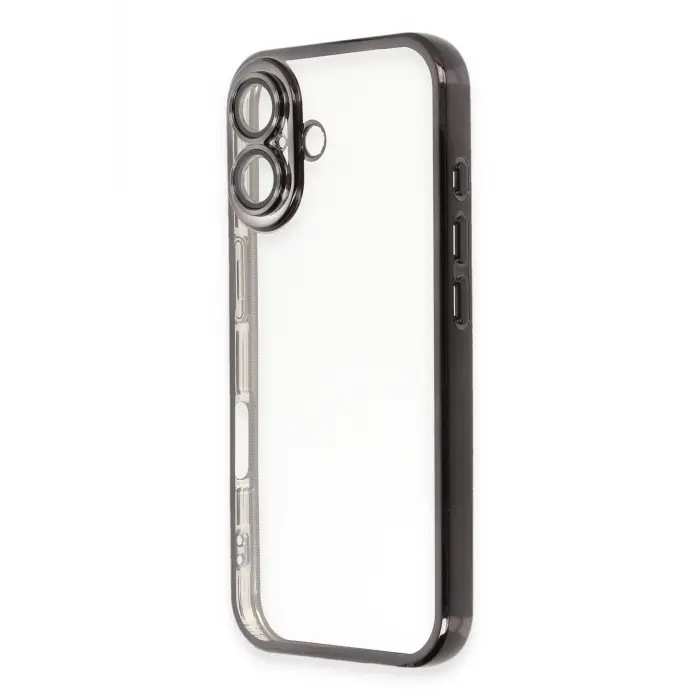 Lopard İphone 16 Kılıf Razer Lensli Silikon - Siyah