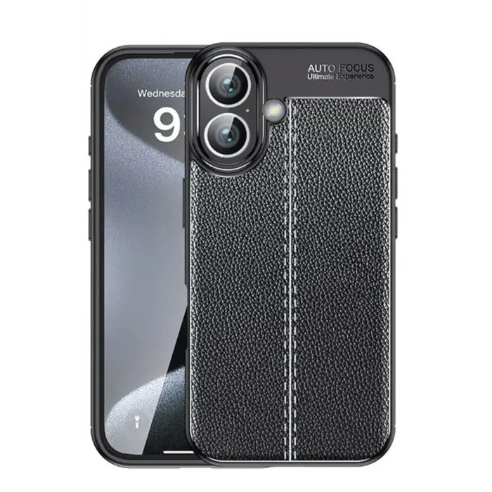 Lopard İphone 16 Plus Kılıf Auto Focus Kapak - Siyah