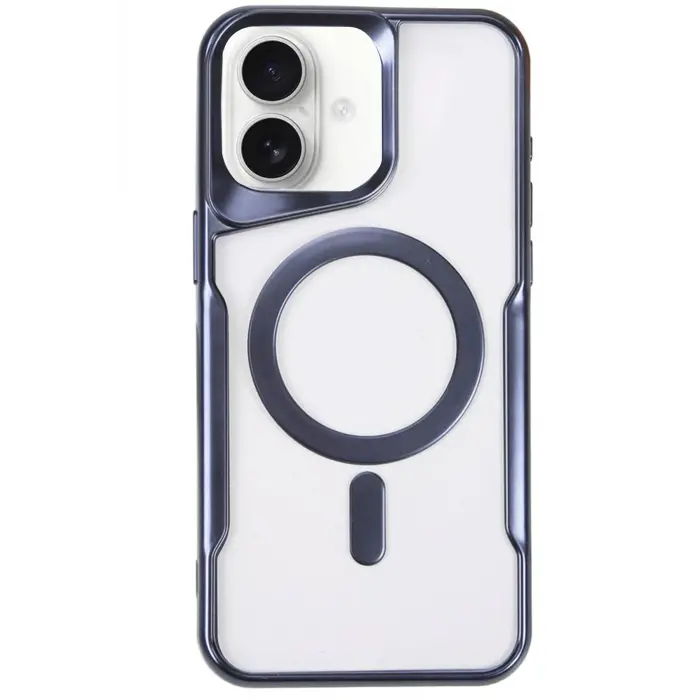 Lopard İphone 16 Plus Kılıf Boyi Magsafe Silikon Kapak - Lacivert