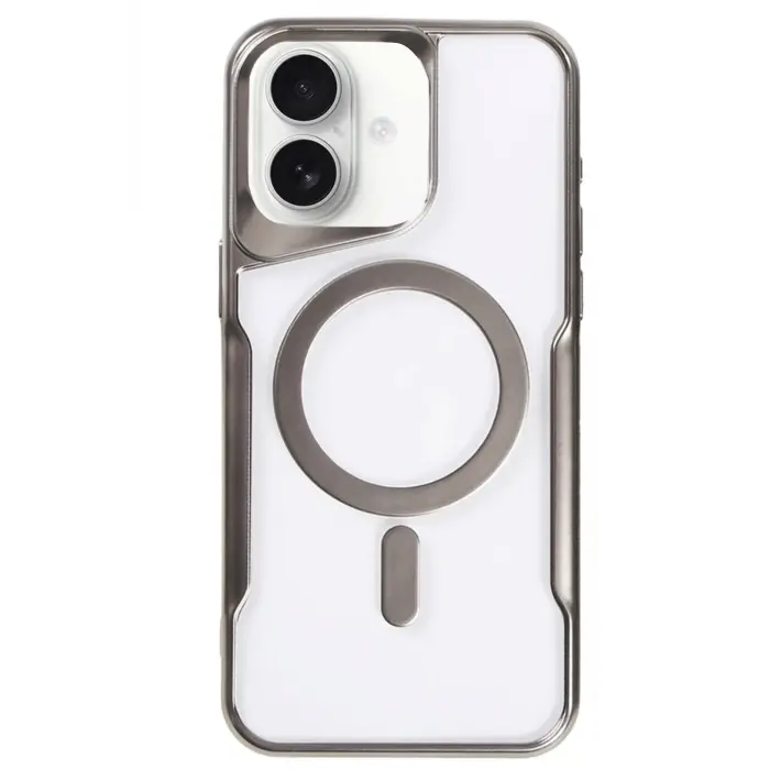 Lopard İphone 16 Plus Kılıf Boyi Magsafe Silikon Kapak - Titan Gri