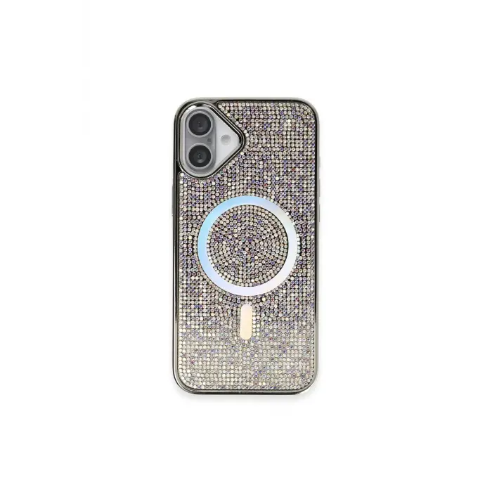 Lopard İphone 16 Plus Kılıf Diamond Magsafe Kapak - Rainbow