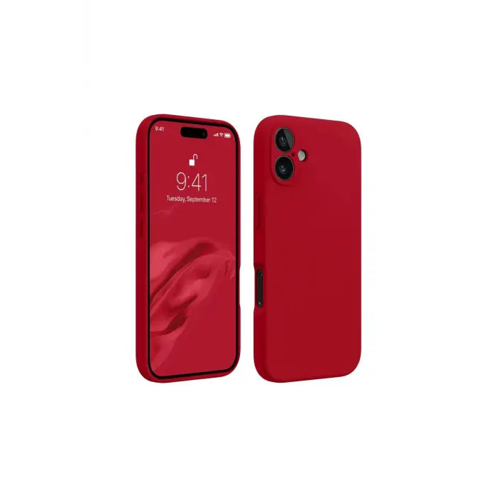 Lopard İphone 16 Plus Kılıf First Silikon - Kırmızı