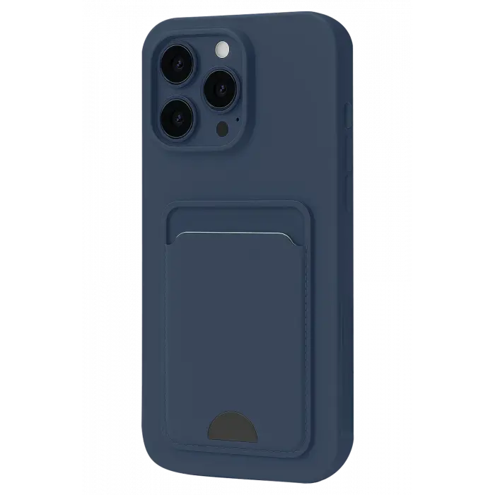 Lopard İphone 16 Plus Kılıf Kelvin Kartvizitli Silikon - Lacivert