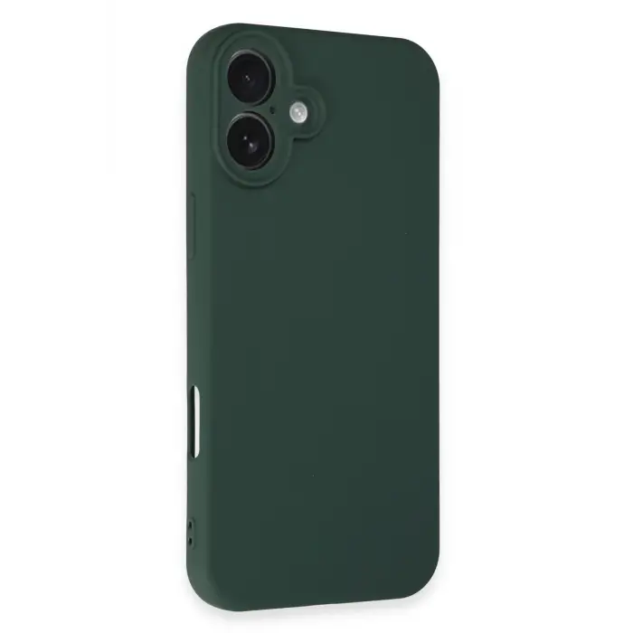 Lopard İphone 16 Plus Kılıf Nano İçi Kadife Silikon - Koyu Yeşil