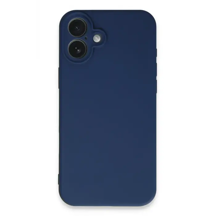 Lopard İphone 16 Plus Kılıf Nano İçi Kadife Silikon - Lacivert
