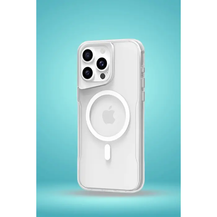 Lopard İphone 16 Plus Kılıf Pc Poso Magsafe Kapak - Şeffaf