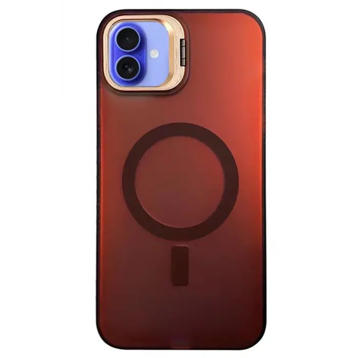 Lopard İphone 16 Plus Kılıf Primera Magsafe Standlı Kapak - Bordo