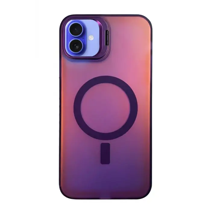 Lopard İphone 16 Plus Kılıf Primera Magsafe Standlı Kapak - Derin Mor