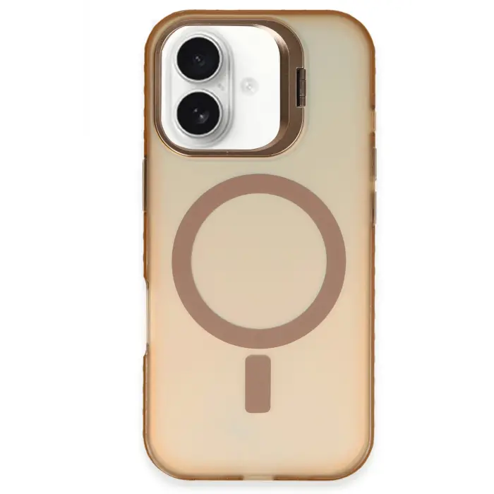 Lopard İphone 16 Plus Kılıf Primera Magsafe Standlı Kapak - Gold