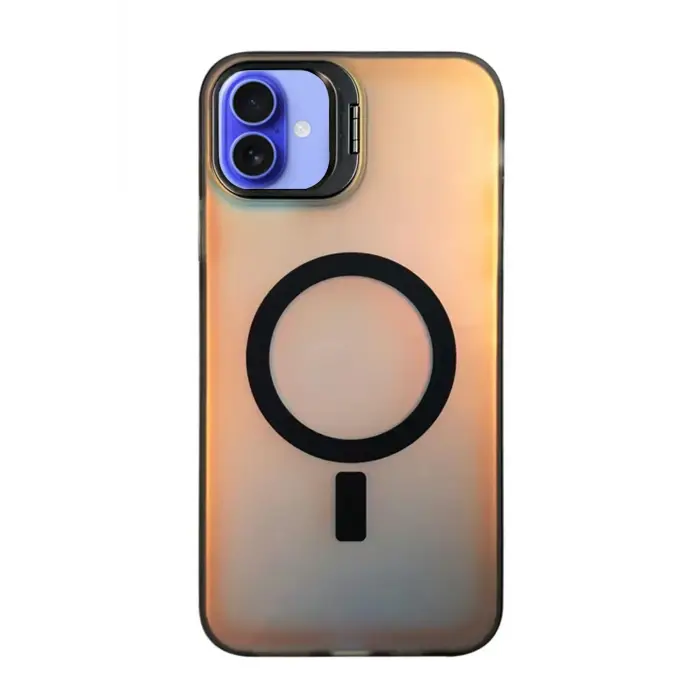 Lopard İphone 16 Plus Kılıf Primera Magsafe Standlı Kapak - Siyah