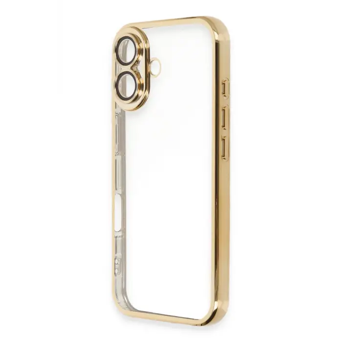 Lopard İphone 16 Plus Kılıf Razer Lensli Silikon - Gold