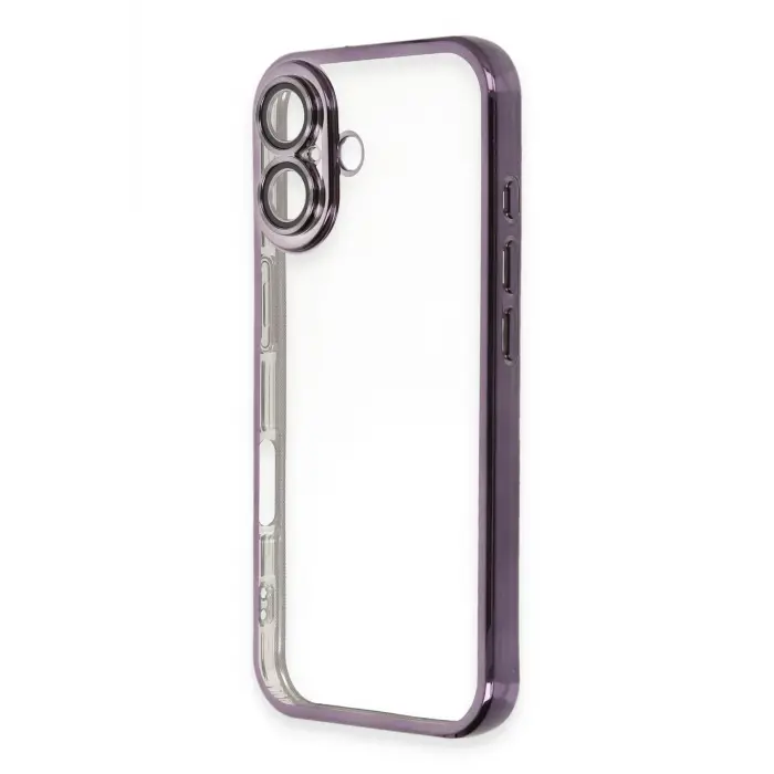 Lopard İphone 16 Plus Kılıf Razer Lensli Silikon - Mor
