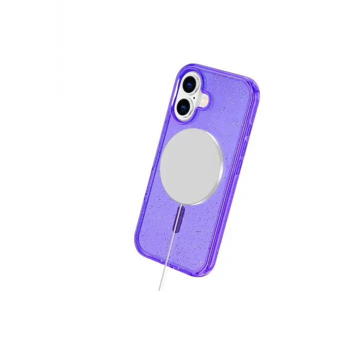 Lopard İphone 16 Plus Kılıf Star Magsafe Kapak - Mor
