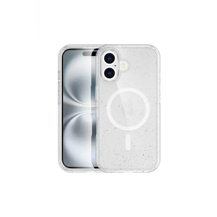 Lopard İphone 16 Plus Kılıf Star Magsafe Kapak - Şeffaf