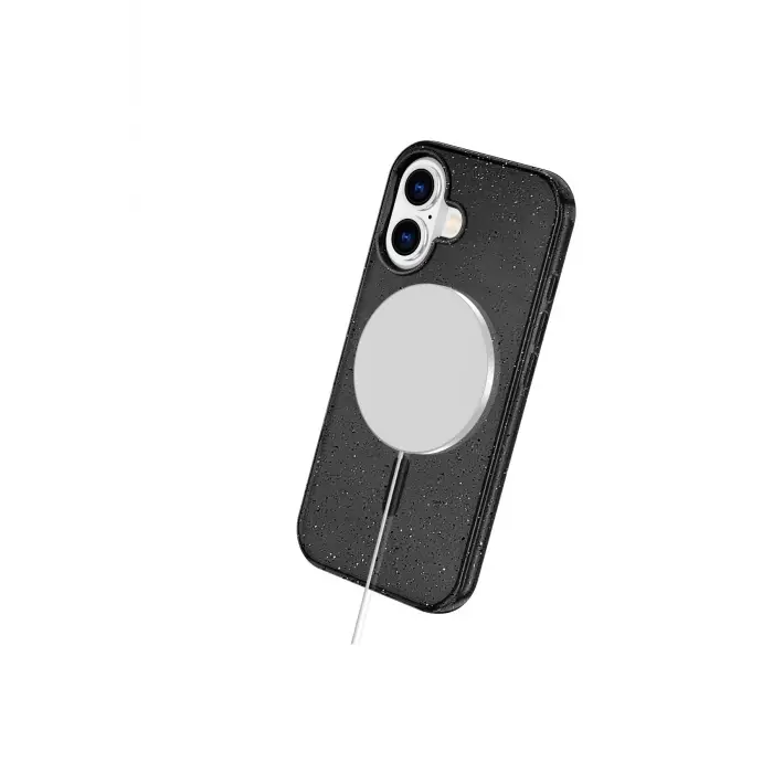 Lopard İphone 16 Plus Kılıf Star Magsafe Kapak - Siyah