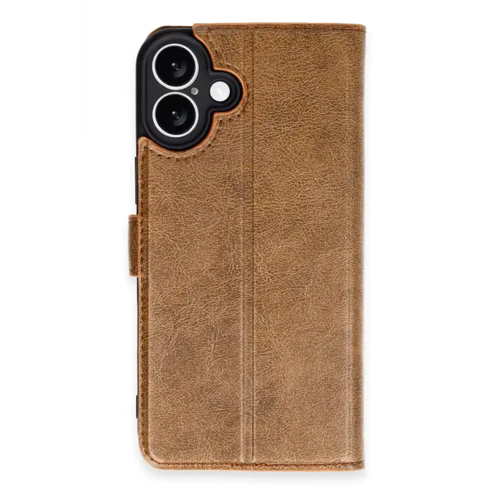 Lopard İphone 16 Plus Kılıf Trend S Plus Kapaklı Kılıf - Taba