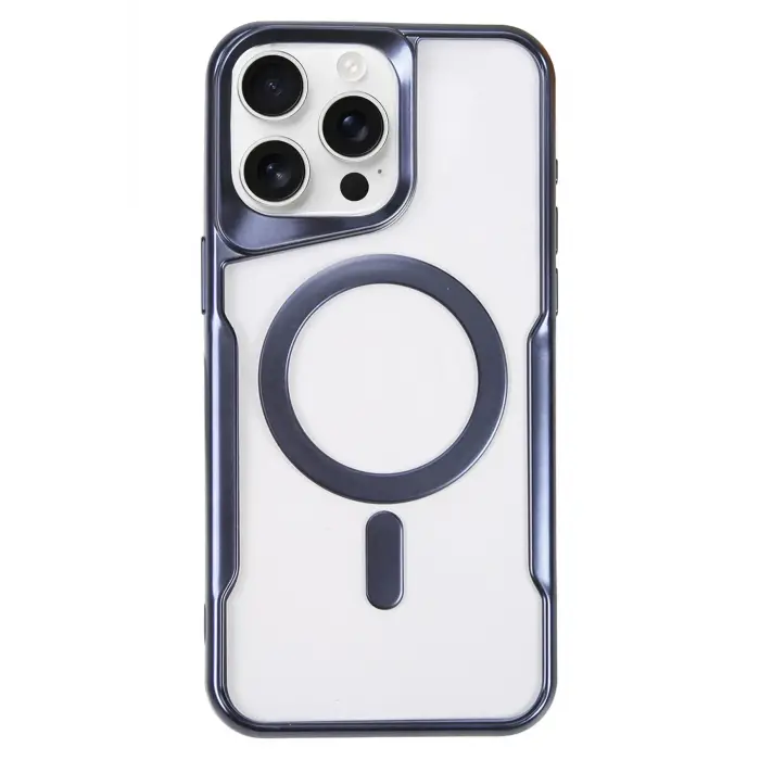 Lopard İphone 16 Pro Kılıf Boyi Magsafe Silikon Kapak - Lacivert