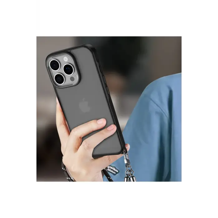 Lopard İphone 16 Pro Kılıf Elegant Kapak - Pudra