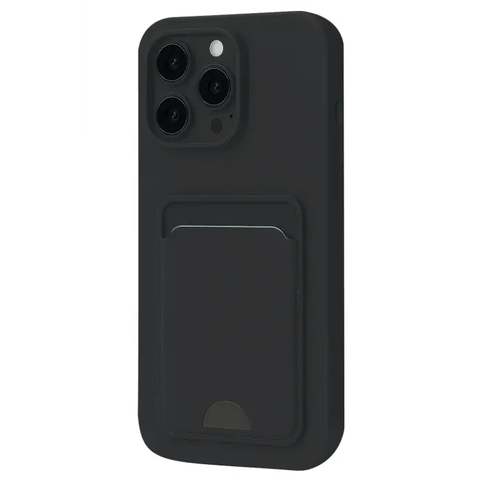 Lopard İphone 16 Pro Kılıf Kelvin Kartvizitli Silikon - Siyah