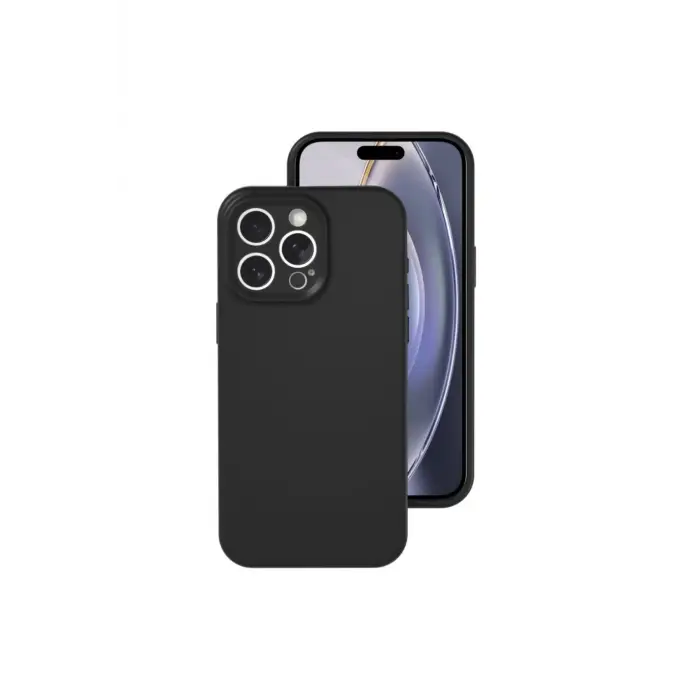 Lopard İphone 16 Pro Kılıf Nano İçi Kadife Silikon - Siyah