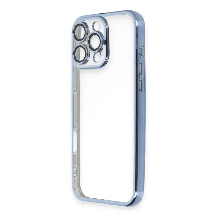 Lopard İphone 16 Pro Kılıf Razer Lensli Silikon - Açık Mavi