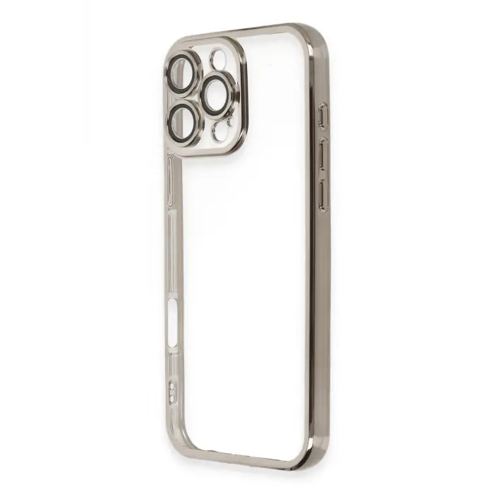 Lopard İphone 16 Pro Kılıf Razer Lensli Silikon - Titanyum Gri