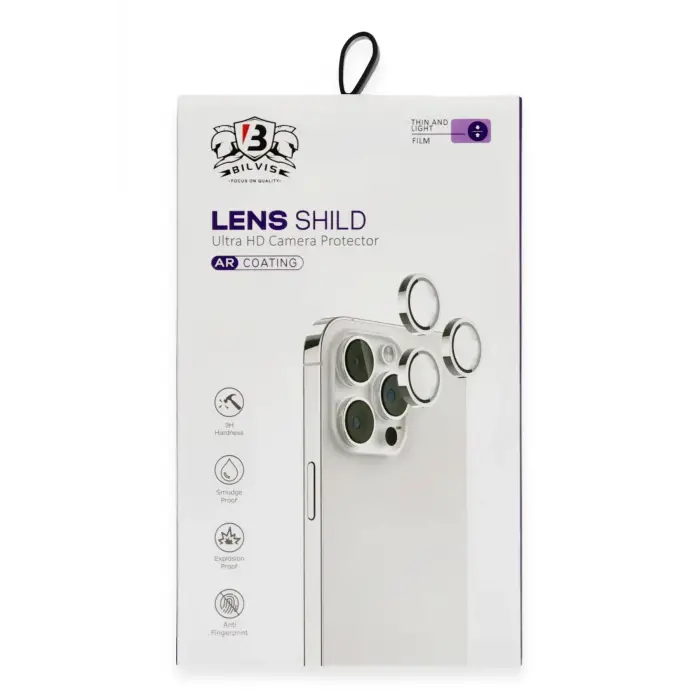 Lopard İphone 16 Pro Max Bilvis Titan Kamera Lens - Gümüş