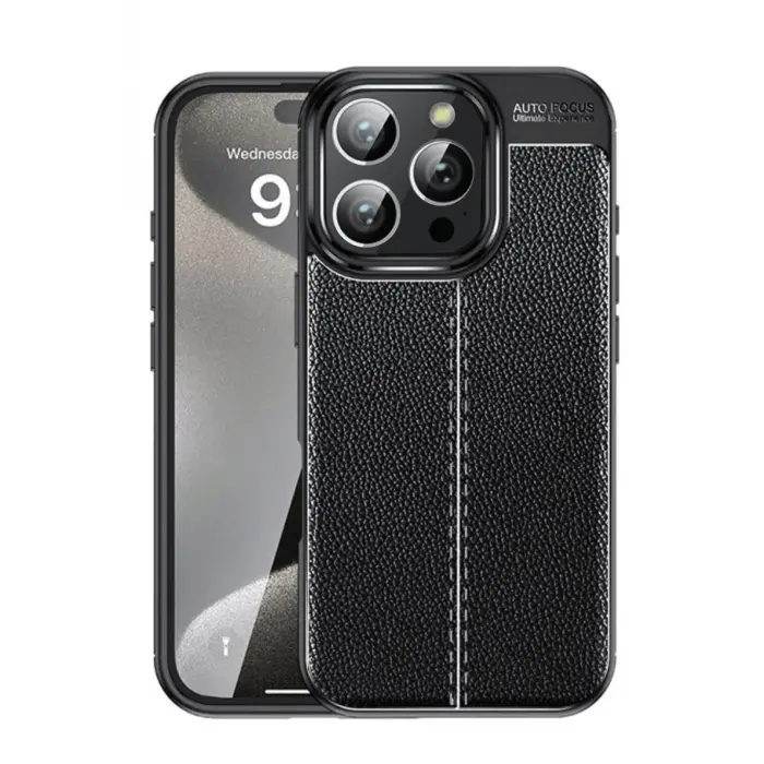 Lopard İphone 16 Pro Max Kılıf Auto Focus Kapak - Siyah