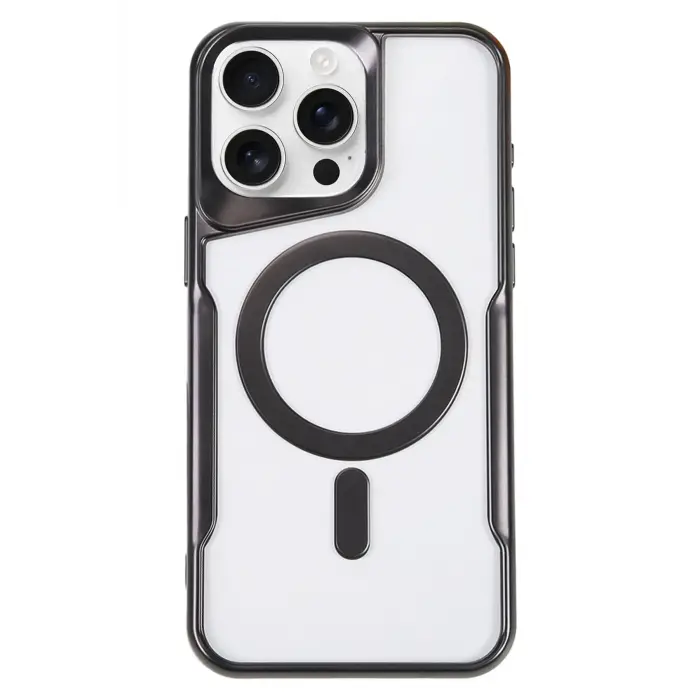 Lopard İphone 16 Pro Max Kılıf Boyi Magsafe Silikon Kapak - Siyah