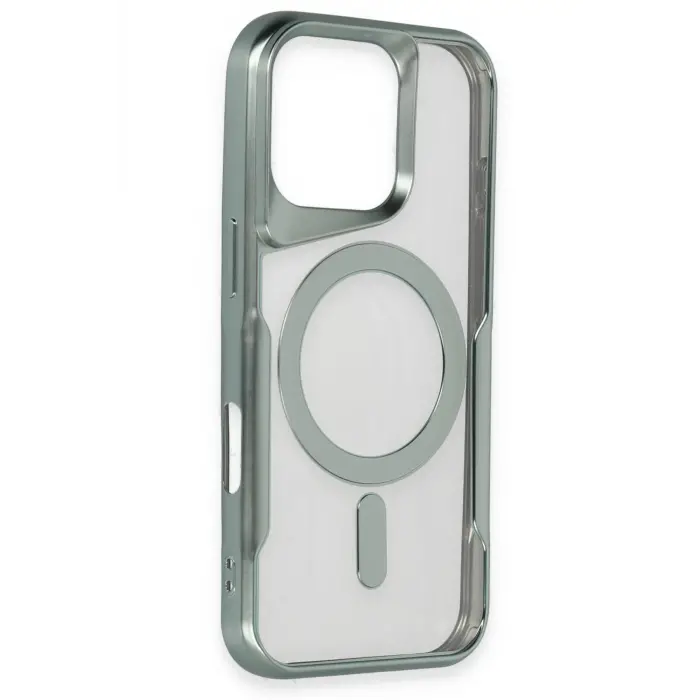 Lopard İphone 16 Pro Max Kılıf Boyi Magsafe Silikon Kapak - Yeşil