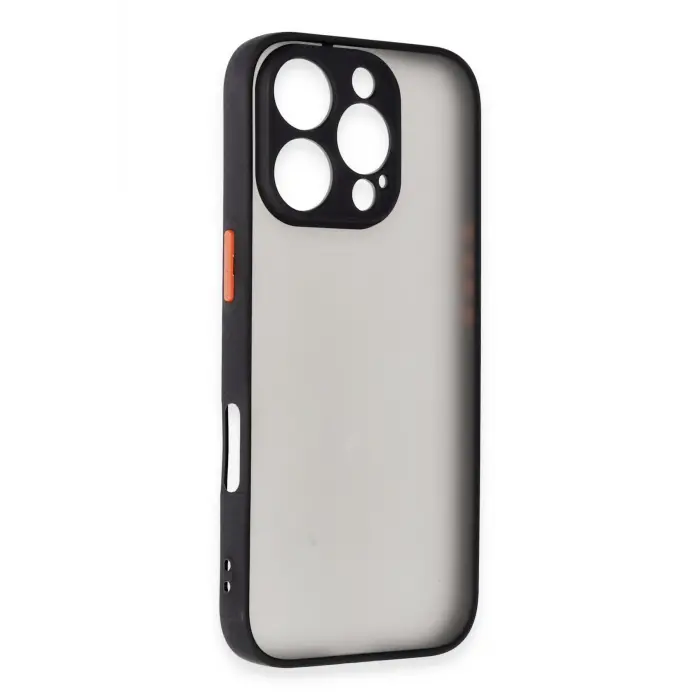 Lopard İphone 16 Pro Max Kılıf Montreal Silikon Kapak - Siyah