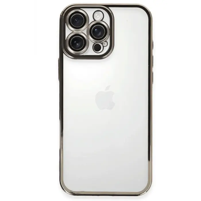 Lopard İphone 16 Pro Max Kılıf Razer Lensli Silikon - Titanyum Gri