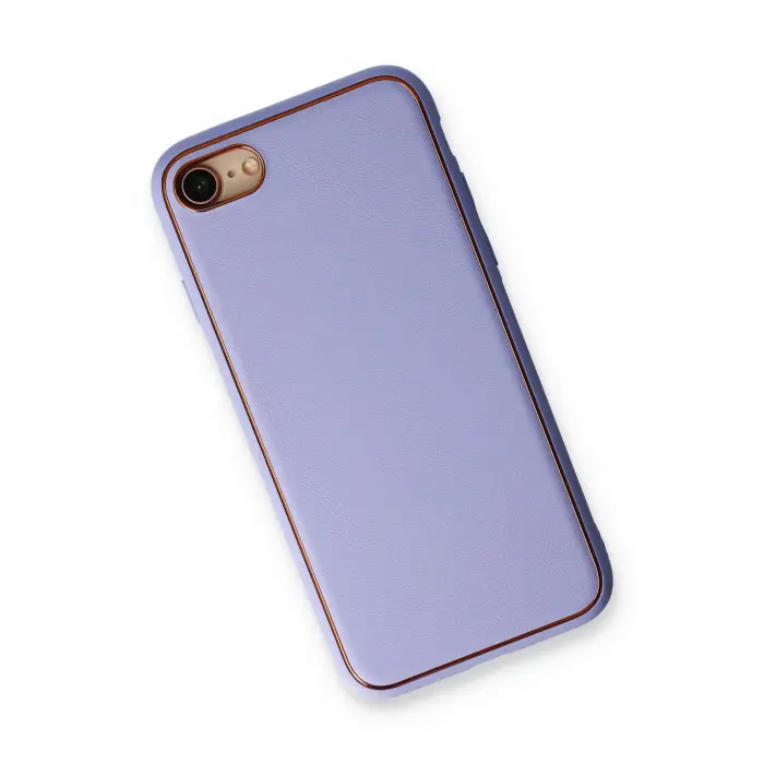 Lopard İphone 7 Kılıf Coco Deri Silikon Kapak - Açık Lila