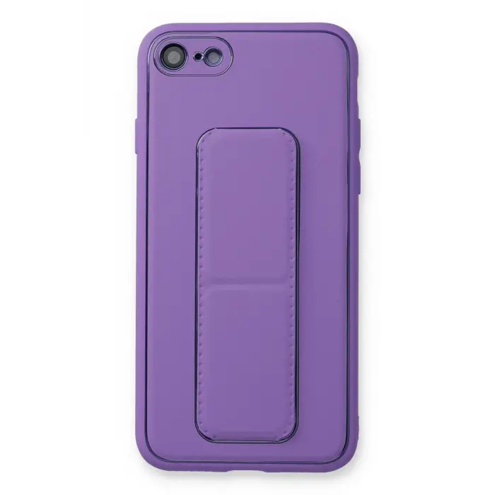 Lopard İphone 7 Kılıf Coco Deri Standlı Kapak - Koyu Lila