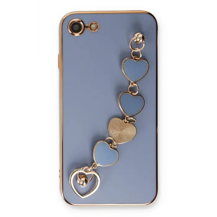 Lopard İphone 7 Kılıf Esila Silikon - Gri