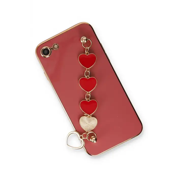 Lopard İphone 7 Kılıf Esila Silikon - Kırmızı