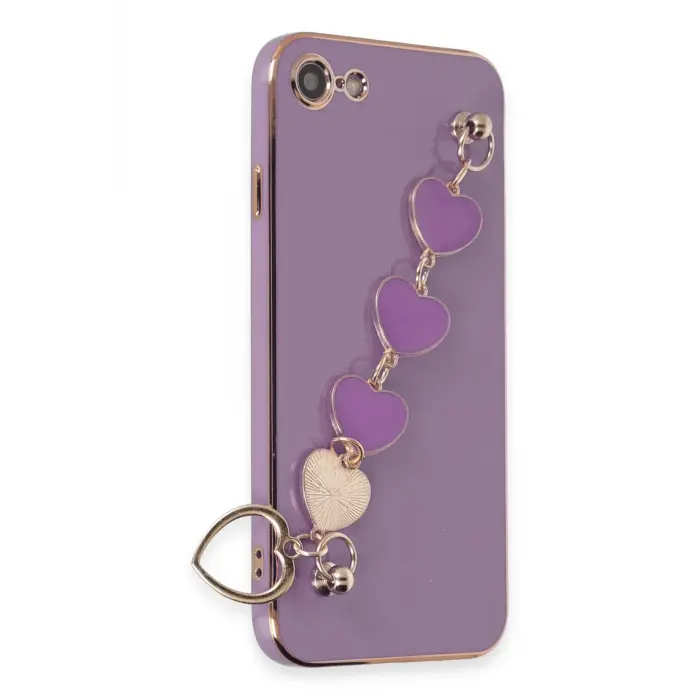 Lopard İphone 7 Kılıf Esila Silikon - Mor