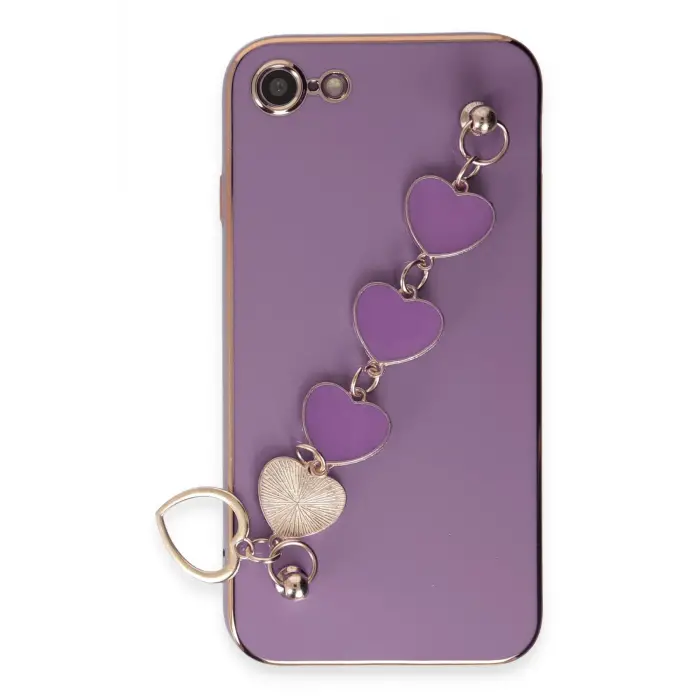 Lopard İphone 7 Kılıf Esila Silikon - Mor