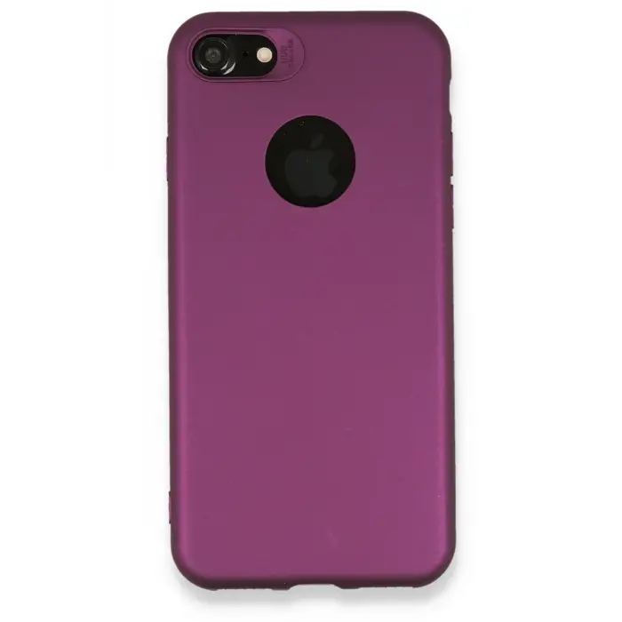 Lopard İphone 7 Kılıf First Silikon - Mürdüm