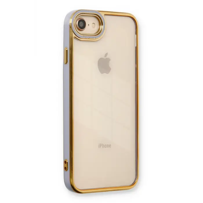 Lopard İphone 7 Kılıf Liva Lens Silikon - Lila