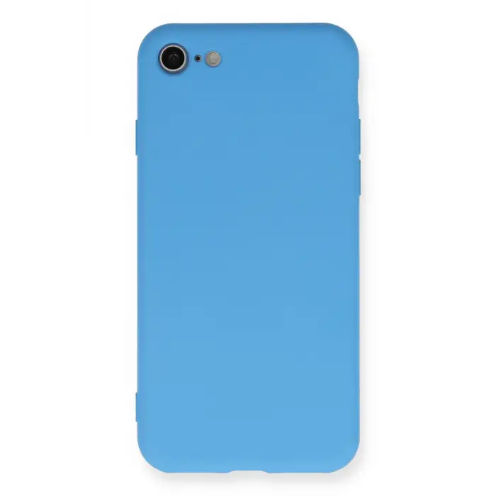 Lopard İphone 7 Kılıf Nano İçi Kadife Silikon - Mavi