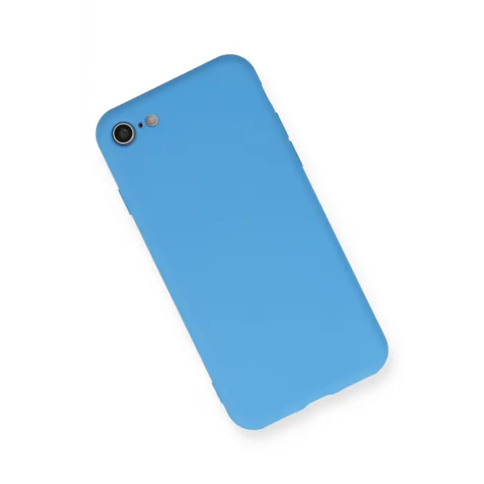 Lopard İphone 7 Kılıf Nano İçi Kadife Silikon - Mavi