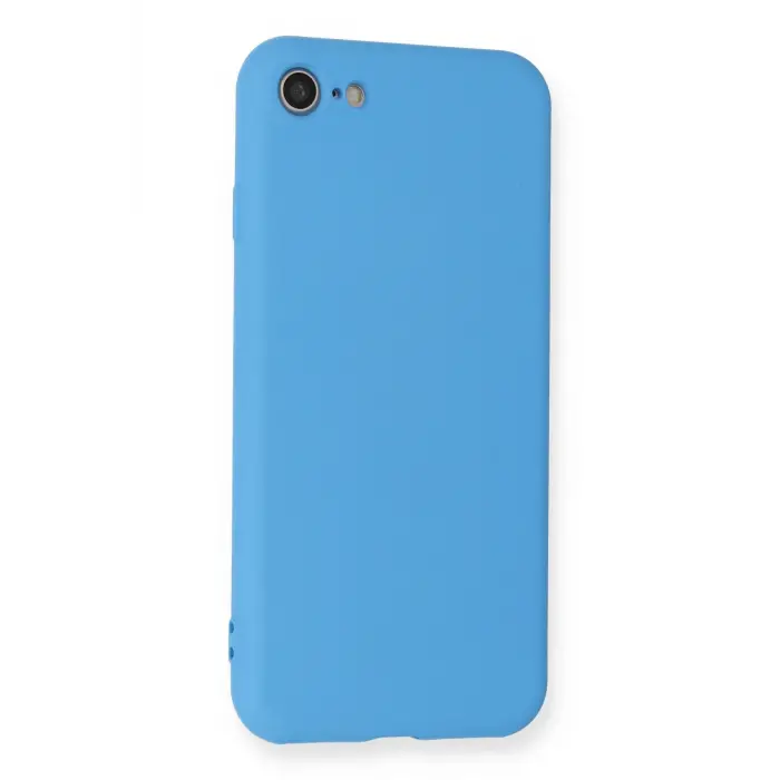 Lopard İphone 7 Kılıf Nano İçi Kadife Silikon - Mavi