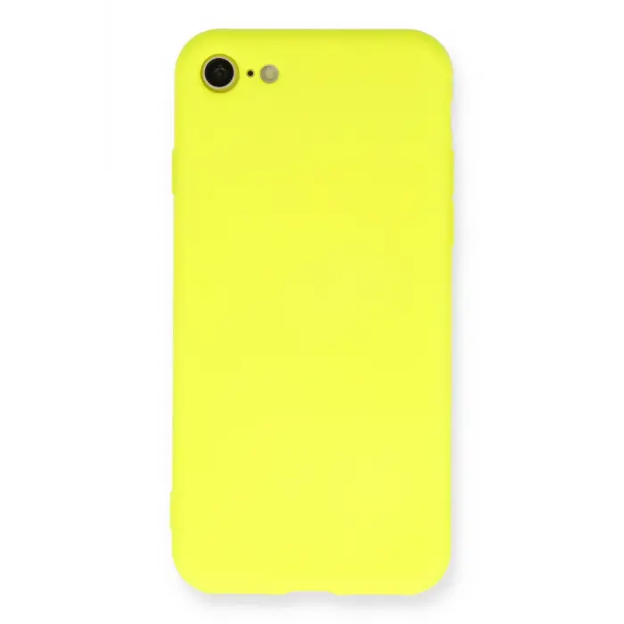 Lopard İphone 7 Kılıf Nano İçi Kadife Silikon - Sarı