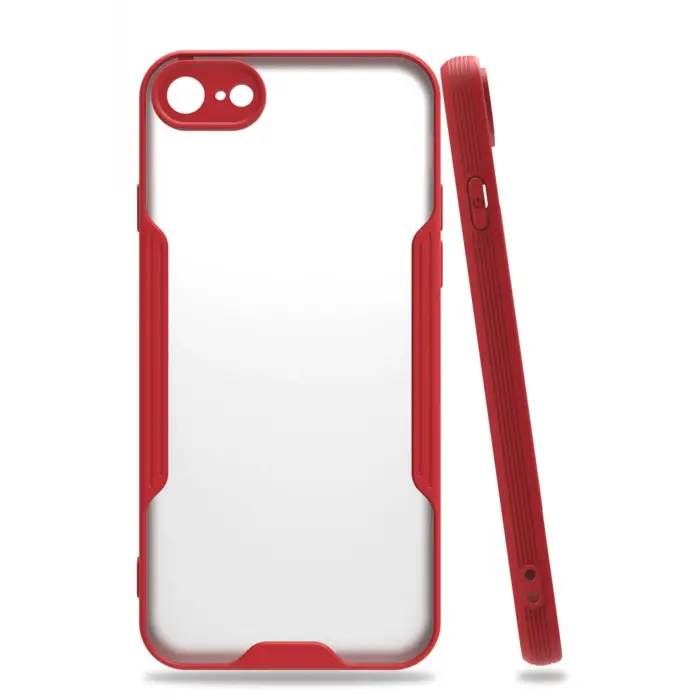 Lopard İphone 7 Kılıf Platin Silikon - Kırmızı