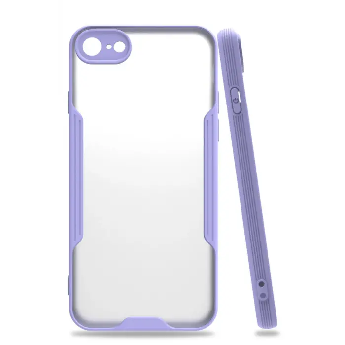 Lopard İphone 7 Kılıf Platin Silikon - Lila