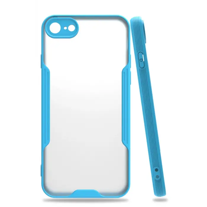 Lopard İphone 7 Kılıf Platin Silikon - Mavi