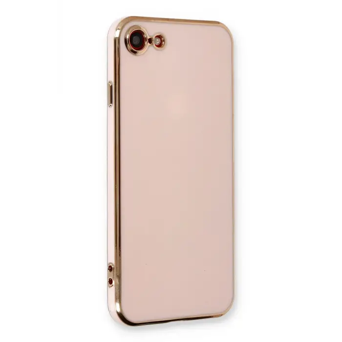 Lopard İphone 7 Kılıf Volet Silikon - Pembe
